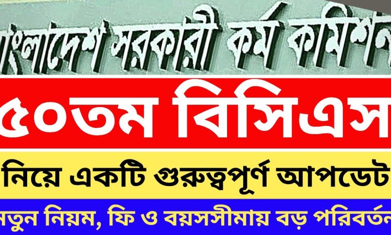 50th BCS Circular 2025 www.bpsc.gov.bd: Post 2155